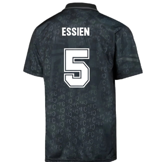 Chelsea 1992 Black Out Retro Football Shirt (Essien 5)-SoccerKits Hub | Buy Soccer Jerseys Online